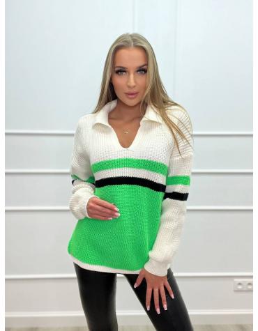 Dámsky sveter s golierom COLLEGE