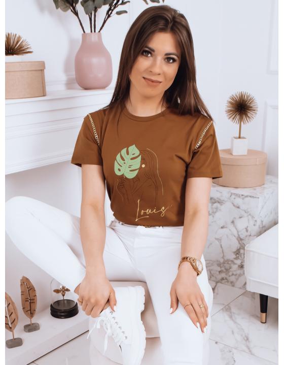 Dámske tričko MONSTERA mokka