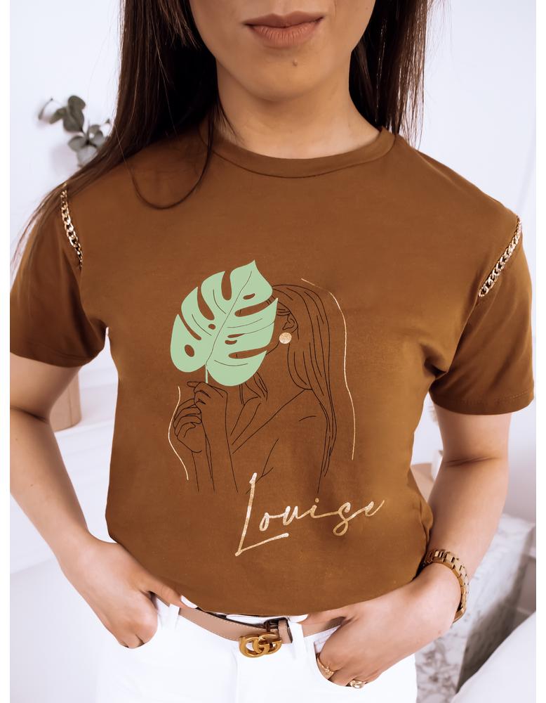 Dámske tričko MONSTERA mokka