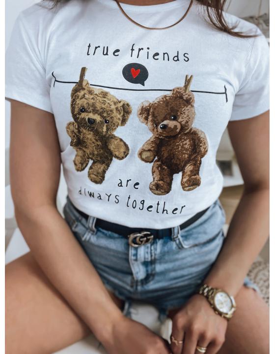 Dámske tričko TRUE FRIENDS biele