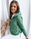 Dámska bunda FLUFFY zelená TY3583