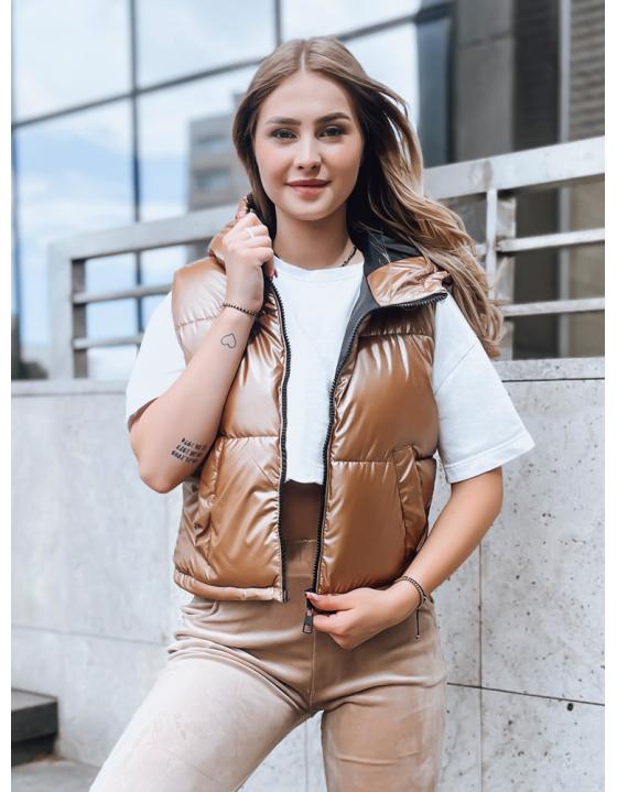 Dámska vesta ASHE tmavobéžová TY3778