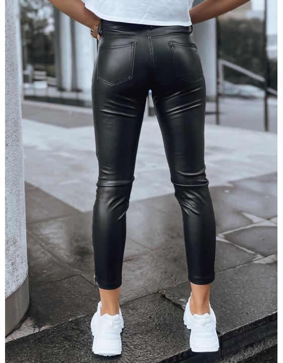Dámske nohavice voskované čierne UY1598