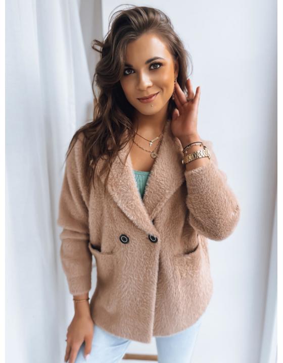 Dámsky kabát CREME hnedý NY0621