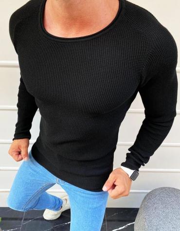 Pánsky sveter čierny WX1615