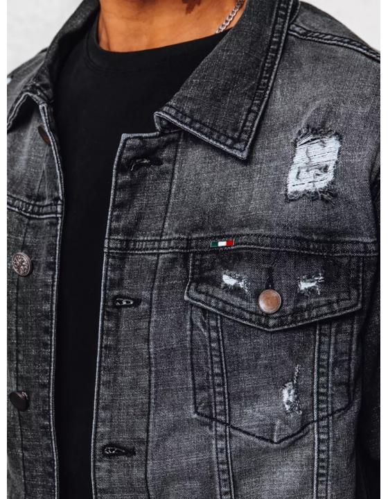 Pánska džínsová bunda šedá TX4369