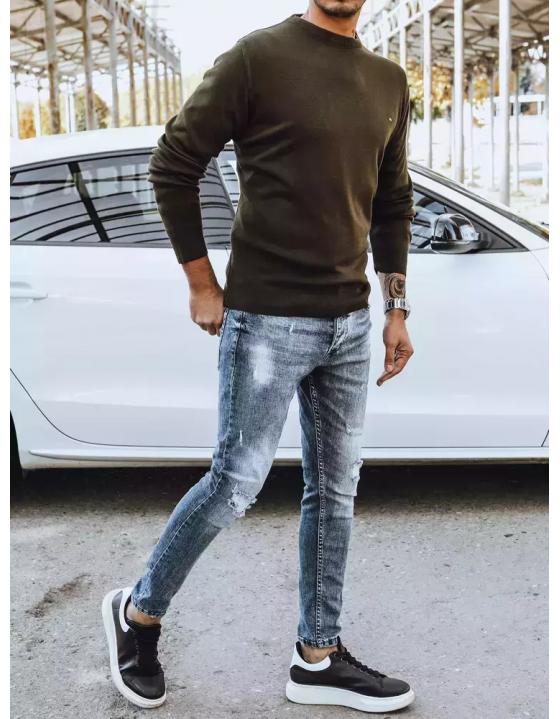 Pánsky sveter khaki WX1929