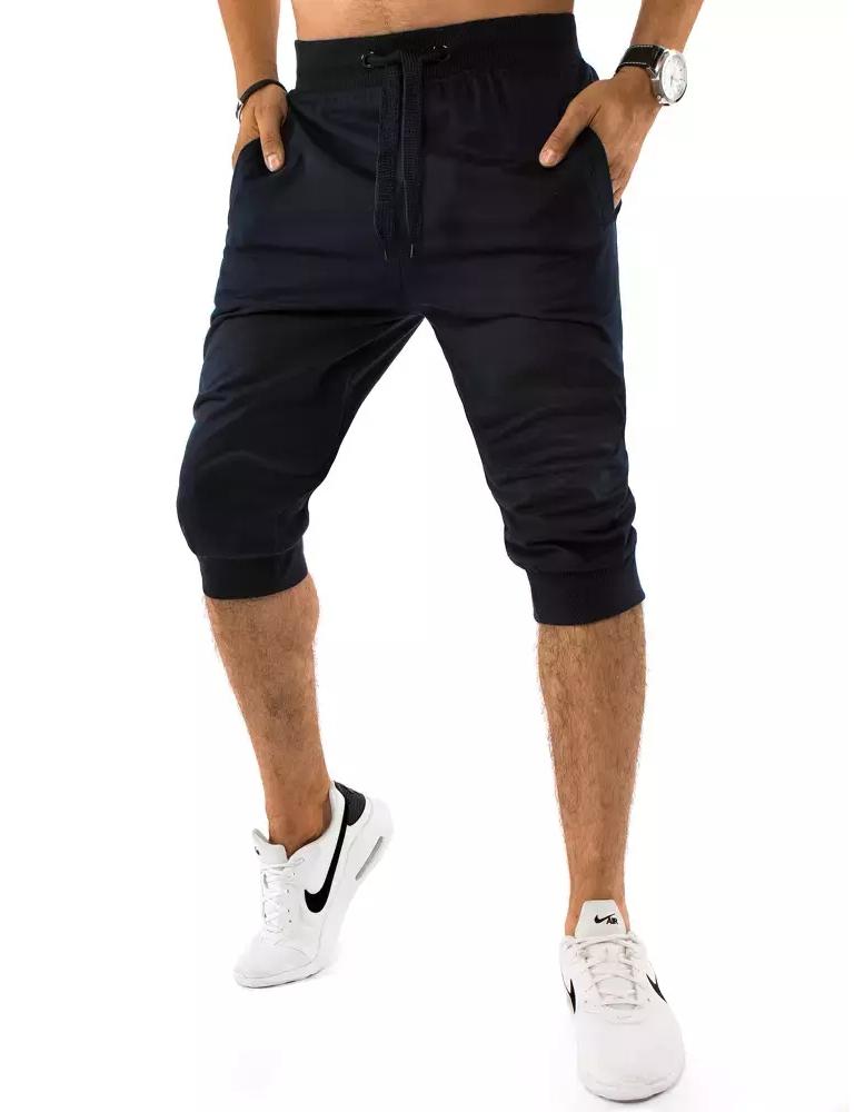 Tmavomodrá pánske teplákové kraťasy