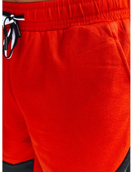 Pánske teplákové šortky v červenej farbe